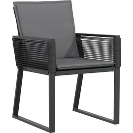 vidaXL Gartenstuhl 59 x 68,3 x 52,2 cm schwarz 4 St.