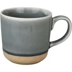 Krasilnikoff Keramik Tasse mit Henkel mit Glasur, grau