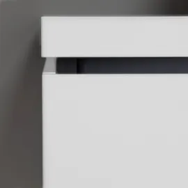 Duravit L-Cube 72x54,7cm, sw hgl, für Konsole, 1 Auszug