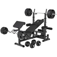Gorilla Sports Hantelbank Schwarz/Weiß
