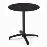 Oviala Gartentisch, Schwarz, Holzwerkstoff, 4-Sitzer, Rund,rund, 70x72x70 cm, Gartenmöbel, Gartentische, Gartentische