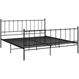 vidaXL Bett Schwarz Metall 200x200 cm Modell 3892757