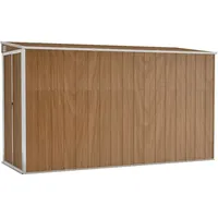 VidaXL Wand-Geräteschuppen Braun 118x288x178 cm Verzinkter Stahl 1085121