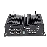 BASOARO Mini Komplett PC mit CPU Core i7 10510U Win 10 Pro Mini PC, 32GB RAM 512GB SSD 2TB HDD, Gigabit Ethernet, 6 COM, 2 LAN, GPIO, 4K Dual Display, Dual Band WiFi, BT, Metallgehäuse