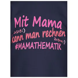 TRIGEMA T-Shirt "TRIGEMA T-Shirt mit lustigem Spruch-Print", Mädchen, Gr. 68, blau (navy), Feinripp, 100% Baumwolle (Bio-Baumwolle kbA), Basic, Rundhals, Shirts T-Shirt