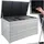 Tectake tectake® Auflagenbox, mit Aluminiumgestell und Rattangeflecht, komfortable Hubautomatik, 145 x 82,5 x 79,5 cm
