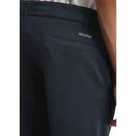 Marc O'Polo "aus Bio-Baumwoll-Mix", Herren, Gr. XL, Normalgrößen, blau (schwarz navy), Obermaterial: 91% Baumwolle, 6% Polyester, 3% Elasthan, unifarben, relaxed fit normal, Hosen Jerseyhose