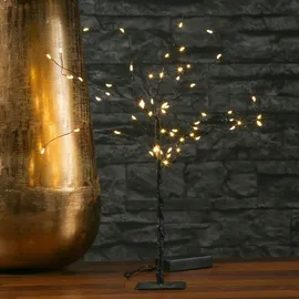 MARELIDA LED Mini Baum - Dekoleuchte 60 LED Batteriebetrieb schwarz