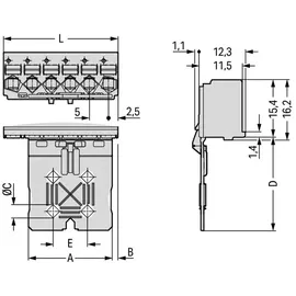 WAGO GmbH &amp; Co. KG 1-Leiter-Federleiste 2092-1102/002-000