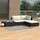 vidaXL Garten-Lounge-Set 4-tlg. schwarz/weiß 46778