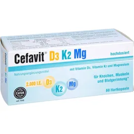 Cefak Cefavit D3 K2 Mg 2.000 I.E. Hartkapseln 60 St.
