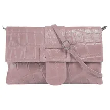 Cluty Abendtasche Leder Rosa