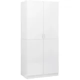 vidaXL Kleiderschrank Hochglanz-Weiß 90x52x200 cm Holzwerkstoff