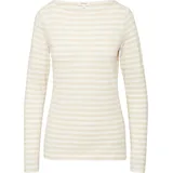 s.Oliver Geringeltes Langarmshirt Beige/Weiß XL