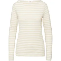 s.Oliver Geringeltes Langarmshirt Beige/Weiß XL