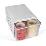 VELVEO Lagerboxen (1 Fach) Schubladenschrank, Schubladencontainer, 1 Schublade mit 15 L, Format A4, durchsichtige Schubladen