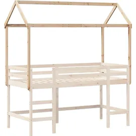 vidaXL Kinderbett Dach 207 x 80,5 x 151,5 cm Kiefer massiv braun
