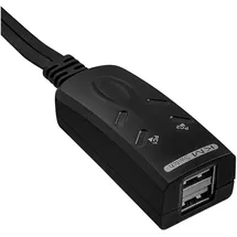 InLine 60603I USB KM-Umschalter, 2 PCs, für Tastatur, Maus, mit Maus-Transfer zwischen den Monitoren