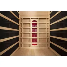 purehaven Infrarotkabine 90x90x190 cm aus Pacific Coast Hemlock-Holz Bluetooth-Soundsystem Timer Lichttherapie in 4 Farben digitale Steuerung