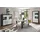 furn.design Briard 88 x 75 x 158 cm weiß Hochglanz/grau