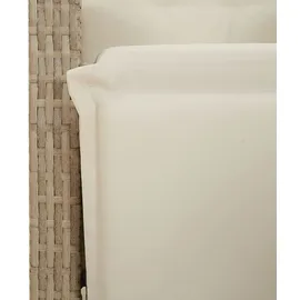 vidaXL Gartensessel mit Fußteil 58,5 x 69,7 x 34,4 cm beige 2 St.