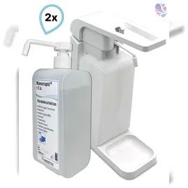 Blanc HYGIENIC SET: Blanc Hygienic Hebelspender 1.000ml + 2x 1 Liter Haut- und Händedesinfektion mit vormontierter Pumpe