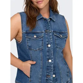 ONLY CARMAKOMA Trenchcoat-Weste in Medium Blue Denim, | Gr.: 46
