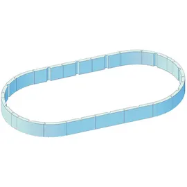 KWAD Poolwandisolierung Pool Protector T60 für Ovalformbecken 730 x 360 x 132 cm 32 St.