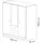 masseno Drehtürenschrank PINELLO 120 x 195 x 55 cm Grau