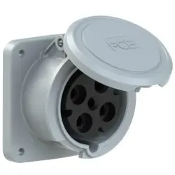 PCE 3341-1fc CEE-Anbausteckdose gerade (100x107) 63A 4p 1h IP44 POWER TWIST 33411fc