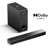 Ultimea Dolby Atmos Soundbar für TV Geräte BassMAX, 3D Surround Sound System Soundbar (Bluetooth, mit Subwoofer, Soundsystem Fernseher, Heimkino) - Schwarz