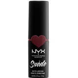 NYX Professional Makeup Lippenstift Suede Matte Lipstick superleichter & pudriger Lippenstift, intensiv mattes Finish, 3.5 g Lolita