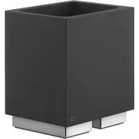 GESSI Rettangolo Accessoires Glashalter Standversion, Becher schwarz, - chrom