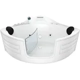 Acquavapore - Whirlpool Pool Badewanne Eckwanne Wanne W70-SC 150x150cm mit Tür Walk-in-Pool aktive Schlauch-Reinigung