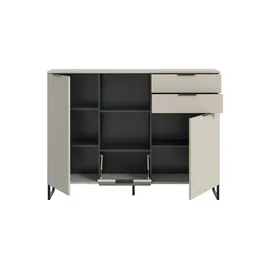 VCM Highboard Noida 150 x 112 x 37 cm Kaschmir / Schwarz