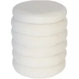 Relaxdays Hocker mit Stauraum, Teddystoff, weiß