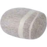 myfelt Béla - Filz Kieselstein, Meditationskissen, Yogakissen, Dekokissen, Pouf, beige rund - Größe L