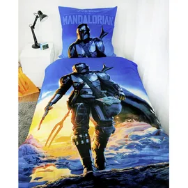 Herding Star Wars Mandalorian blau 135 x 200 cm + 80 x 80 cm