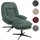 Mendler Relaxsessel HWC-P32 Chenille 80 x 96 x 80 cm Grün mit Hocker