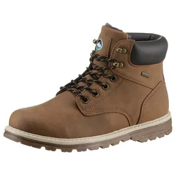 Winterstiefel POLARINO "Trelleborg", Herren, Gr. 40, braun (hellbraun), Lederimitat, casual, Schuhe, Schnürstiefel, Winterboots mit wasserabweisender TEX-Membrane