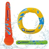 Donic Schildkröt Schildkröt Neoprene Diving Set (3-teilig, je 1 Ring, Stick, Ball), 970217, Mehrfarbig, M