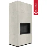 Kratki Floki Box Ø160 Quarzsinter Naturali Pietra di Savoia Perla Bocciardata Schwarz