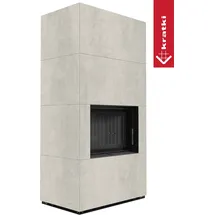 Kratki Floki Box Ø160 Quarzsinter Naturali Pietra di Savoia Perla Bocciardata Schwarz