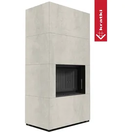 Kratki Floki Box Ø160 Quarzsinter Naturali Pietra di Savoia Perla Bocciardata Schwarz
