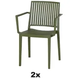Siena Garden Stapelsessel-Set Lane 2-teilig Olive