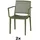 Siena Garden Stapelsessel-Set Lane 2-teilig Olive