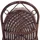 Mendler Schaukelstuhl HWC-C40 Rattansessel 58 x 110 x 58 cm Braun mit Kissen