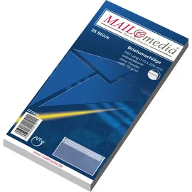 mayer-network Briefumschläge DIN lang (220x110 mm), ohne Fenster, selbstklebend, 72 g/qm, 25 Stück