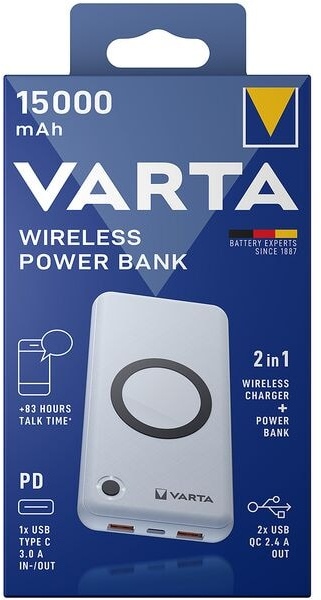 Zusatzakku »Wireless Power Bank« 15.000 mA, Varta