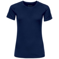 Kaipara - Merino Sportswear Rundhalsshirt Merino Shirt Damen Kurzarm Slimfit Raglan 200 (1-tlg) aus reiner Merinowolle Made in Germany blau S